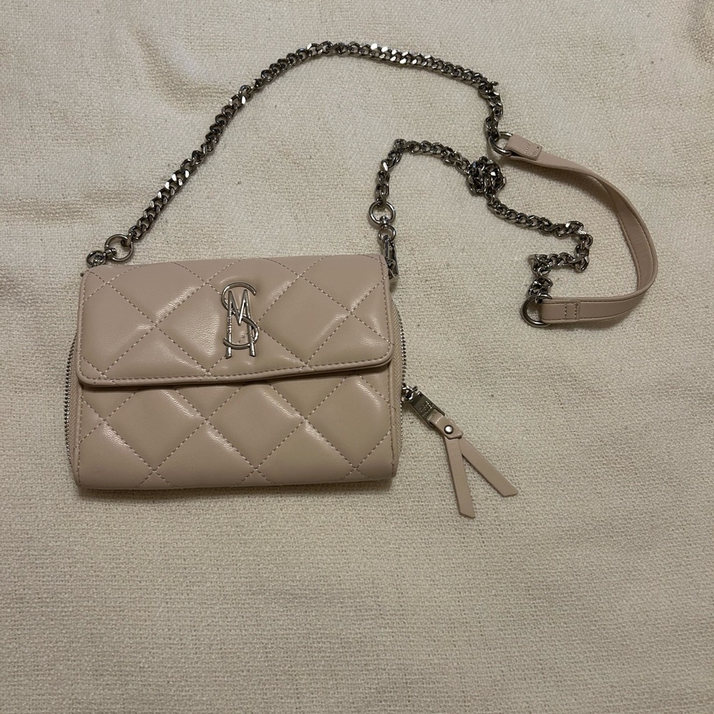 Stylish Tan Quilted Shoulder Bag